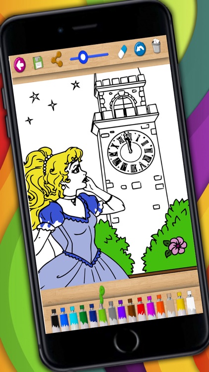 Cinderella Coloring book & Paint classic fairy tales for kids - Premium