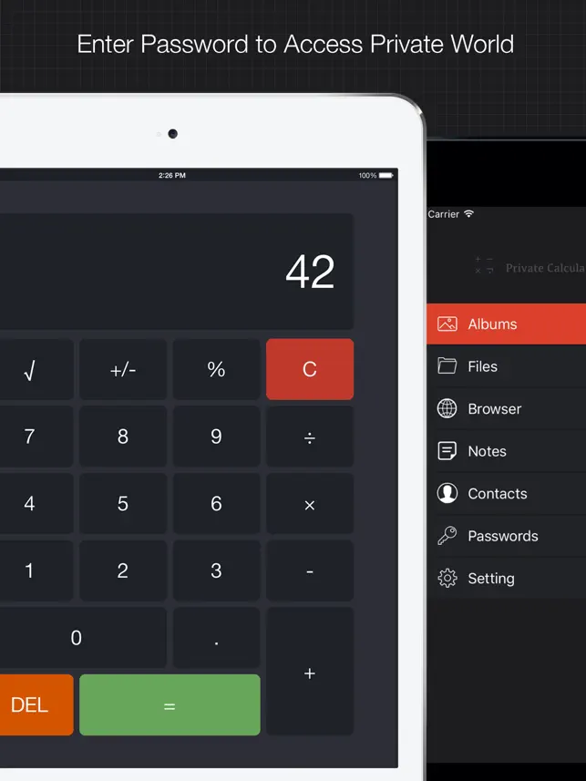 Bildschirmfoto 1 Private Calculator - Hider Archivo Privado, Secreto Foto Browser Video iphone