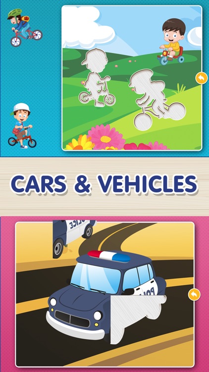 Cars & Vehicles Puzzle Game for toddlers HD - Children's Smart Educational Transport puzzles for kids 2+