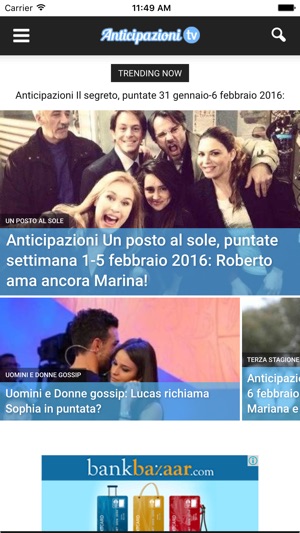 Anticipazioni Tv