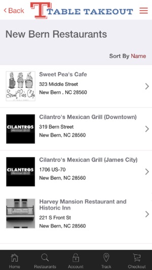 Table Takeout Restaurant Delivery Service On The Screenshots
