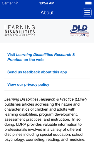 Learning Disabilities Research & Practice screenshot 3