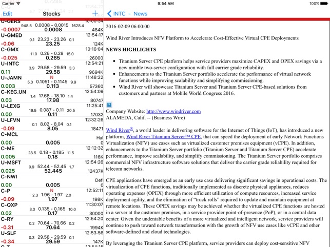 Stockwatch Ticker - iPad(圖5)-速報App