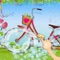 Kids bicycle washing salon: wash baby bikes for play