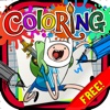 Coloring Book : Painting Pictures Adventure Time  Cartoon Free Edition
