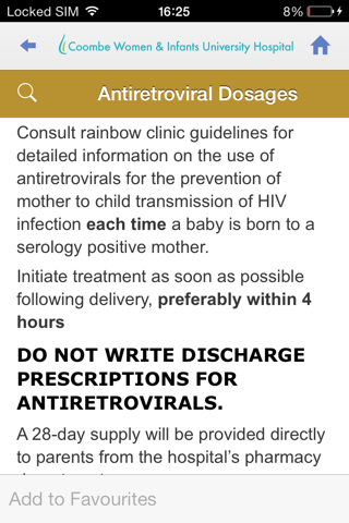 Coombe Women & Infants Hospital Neonatal Guidelines screenshot 4