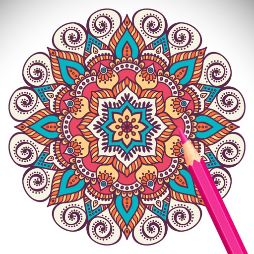 Adult Coloring Book - featuring Mandalas, butterflies and animals icon