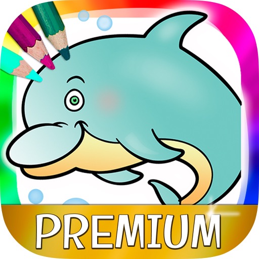 Coloring book of animals (educational game for kids 3 to 6 years old) - Premium icon