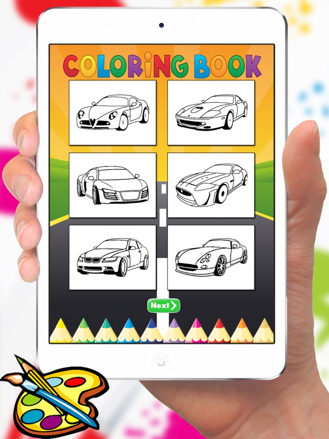 Sport Car Coloring Book Vẽ Xe cho mầm non trai