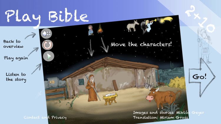 Play Bible 2+10 - arrange bible scenes and listen to the stories