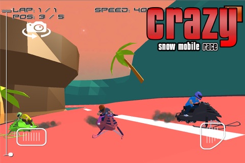 Crazy Snow Mobile Race screenshot 4