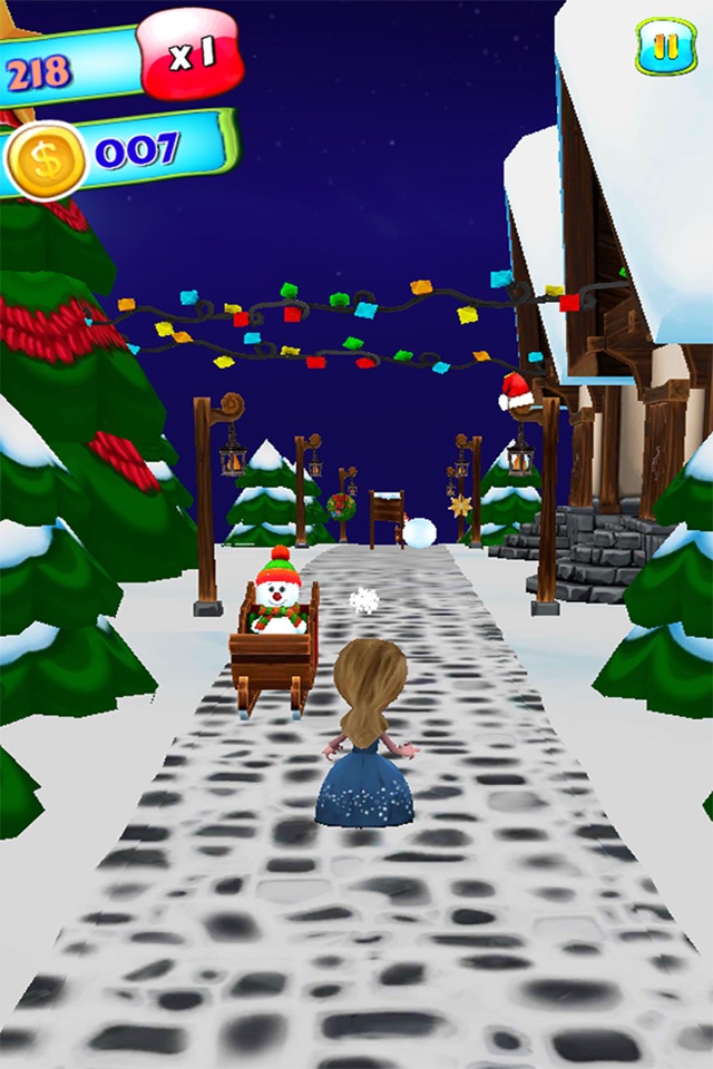 Running Princess Frozen Snow - New Fun Run Ice Adventure Game For Girly Girls FREE screenshot 3