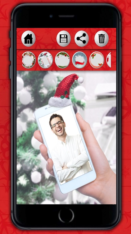 Christmas Frames for photos to design Christmas cards and wish merry xmas on Christmas Eve - Premium