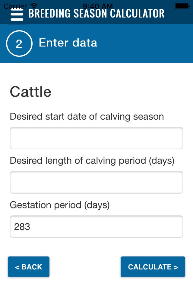FG Breeding Season Calculator screenshot 2