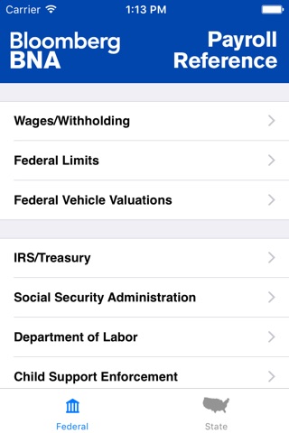 Bloomberg BNA Payroll Reference screenshot 2