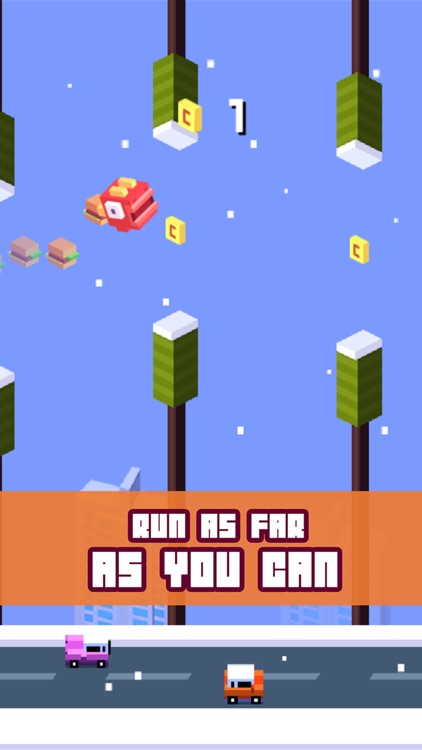 Crossy Tiny Bird Tappy - Sky Surfers Jumping