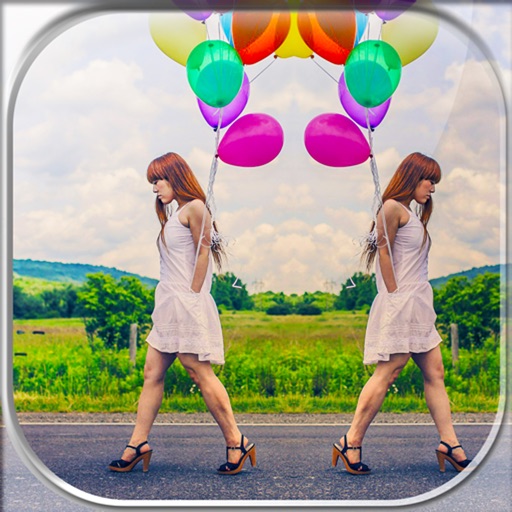 Mirror Effect Photo Collage Maker – Awesome Camera Editor with Captions and Stickers for Pics