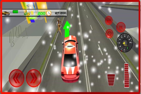 Taxi Driver Sim: Hill Station 2016 – free yellow cab racing simulator in snow mountain screenshot 3