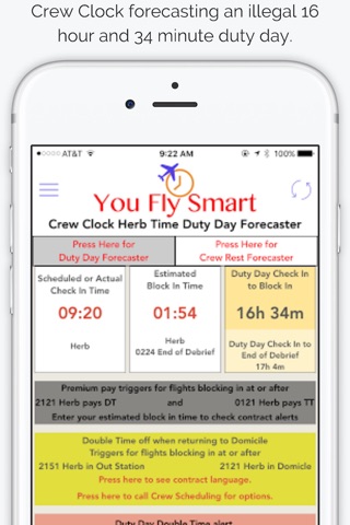 You Fly Smart with Crew Clock Herb Time screenshot 3