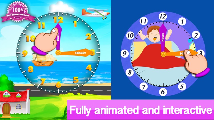 Telling the time - Teaching telling time with interactive clocks and fun games screenshot-3