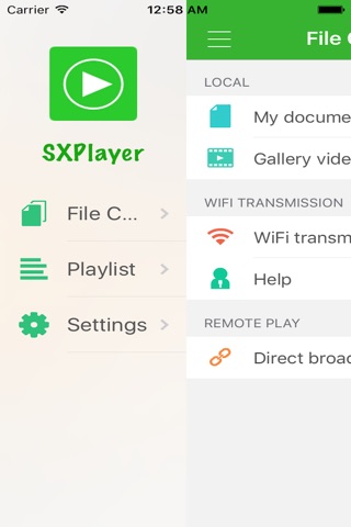 SXPlayer - Universal Player, WiFi transmission screenshot 2