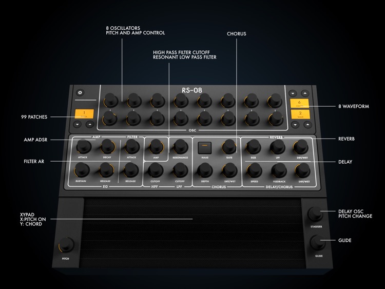 RS-08 | 8 Oscillator Ribbon Synth