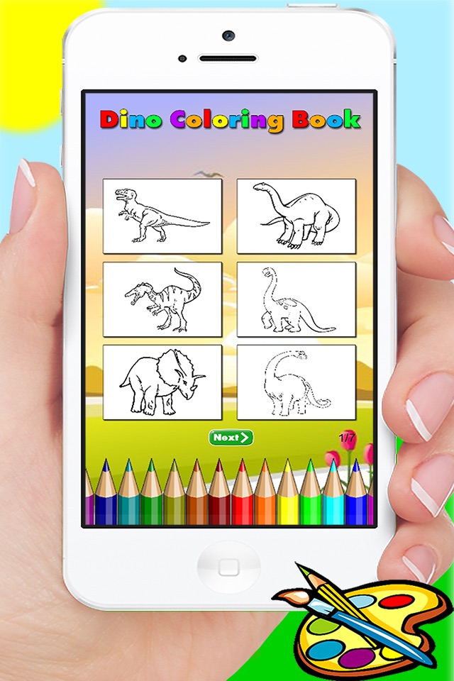 Dinosaur Coloring Book - Dino Drawing for Kids Free Games screenshot 2