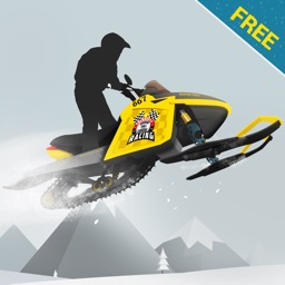 Snowmobile mountain trails hardcore racing Free