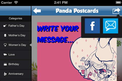 Panda PostCard screenshot 4