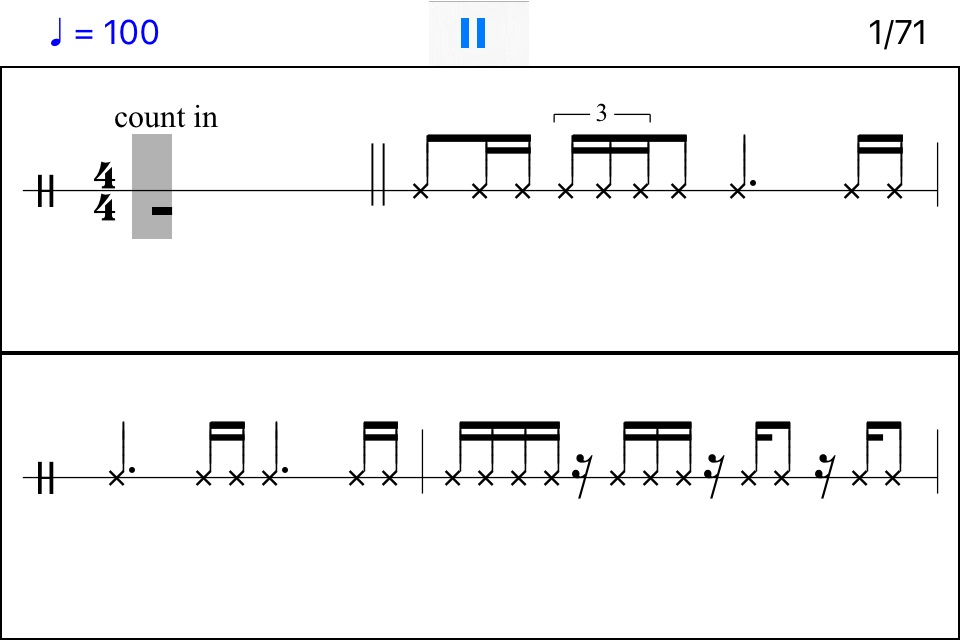 Snare Drill - Sight-Reading Exercises for Drummer screenshot 2