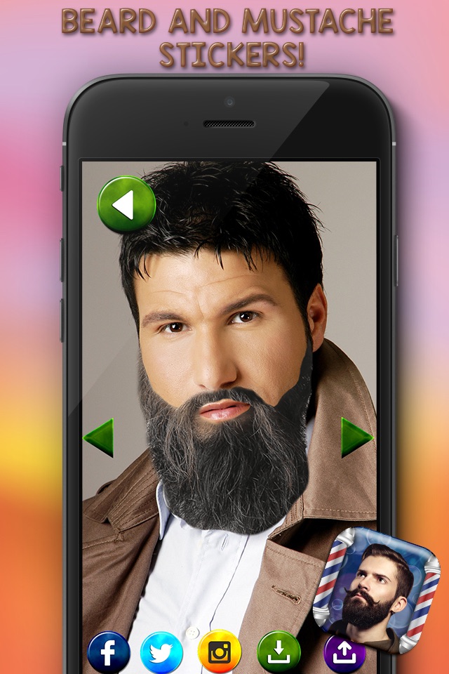 Barber Shop Make-over – Cool Beard and Mustache Stickers in the Best Hair Style Salon for Men screenshot 3