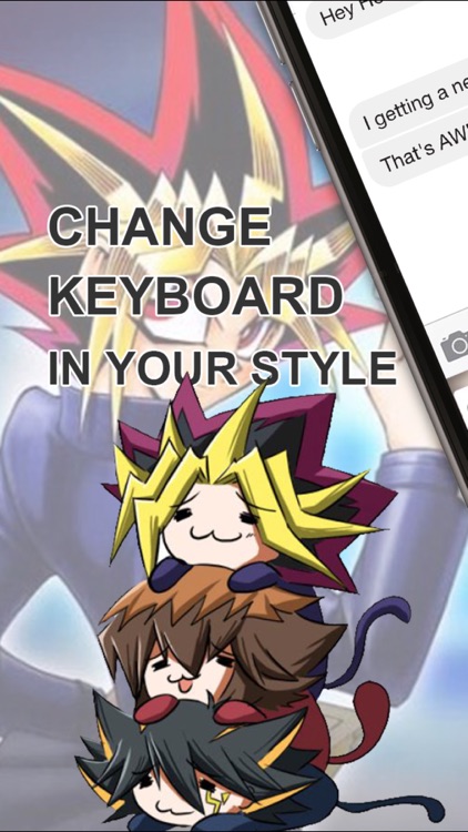 Custom Keyboard Cartoon Anime Manga : Color & Wallpaper Themes in The Yugioh Design Collection