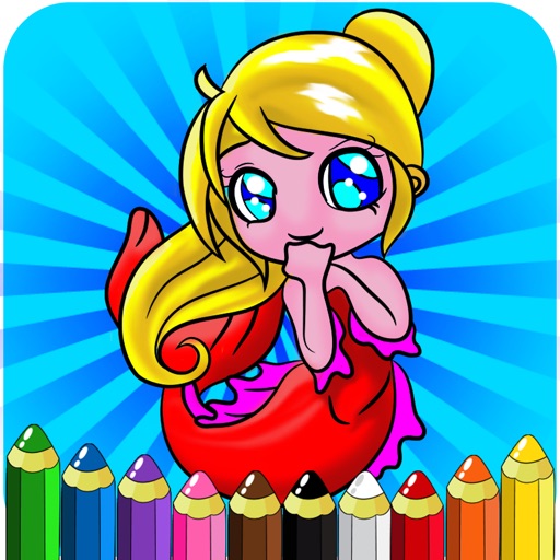 Drawing Painting Little Mermaid - Coloring Books Princess Games For Toddler Kids and Preschool Explorers iOS App