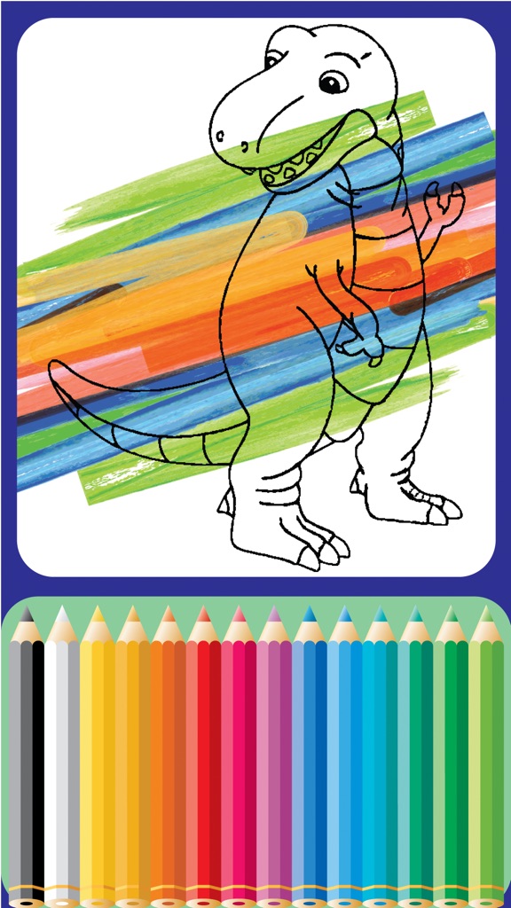 【图】Dinosaurs Village coloring page for boys First Edition(截图1)