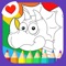 Cute Dino Coloring - Drawing Painting Graffiti Dino Picture Book