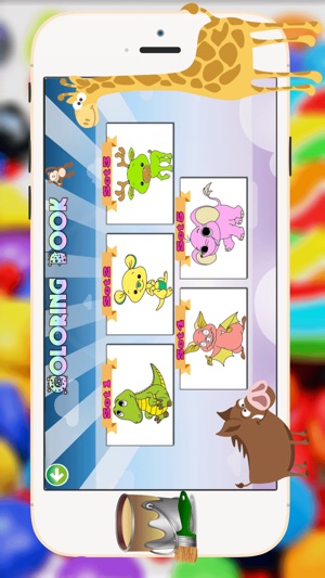 小動物著色書 - 都在1可愛的動物平局，油漆和彩頁遊戲的孩子(圖2)-速報App