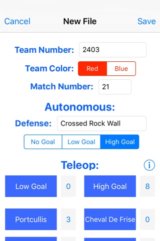 SpeedScout16: FRC Scouting by Team #3944 screenshot 2