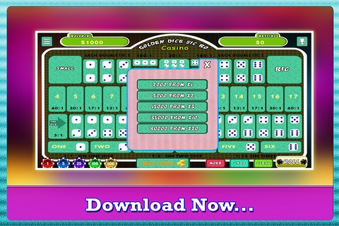 Golden Dice Sicbo Casino - Las Vegas Free Dice screenshot 2