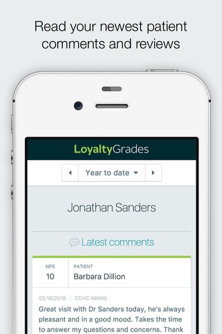 LoyaltyGrades MD - Get real-time patient comments, surveys and ratings screenshot 2