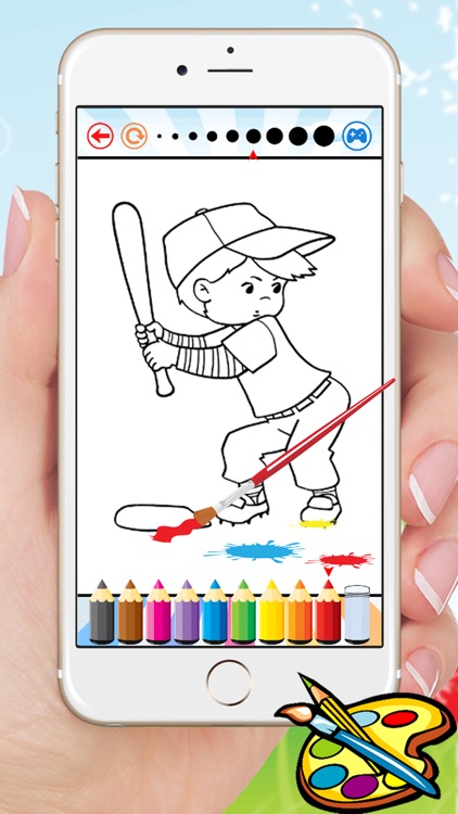 Sport Cartoon Coloring Book - Drawing for kids free games screenshot-3