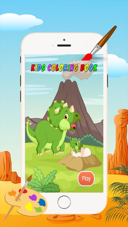 Dinosaur Coloring Book - Drawing and Painting Colorful for kids games free screenshot-4