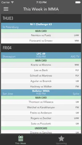 Game screenshot UppercutMMA - Upcoming MMA Fight Schedule mod apk