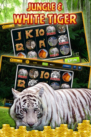 Jungle King's & White Tiger Slots: Free 5-Reel Slot Bonanza Machines Of Treasure Casino screenshot 3