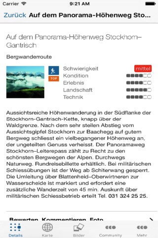 Wanderplaner Berner Wanderwege screenshot 3