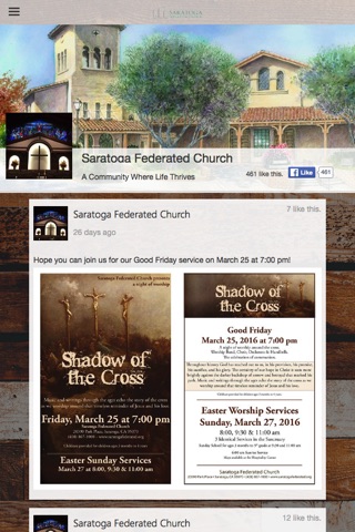 Saratoga Federated Church screenshot 2