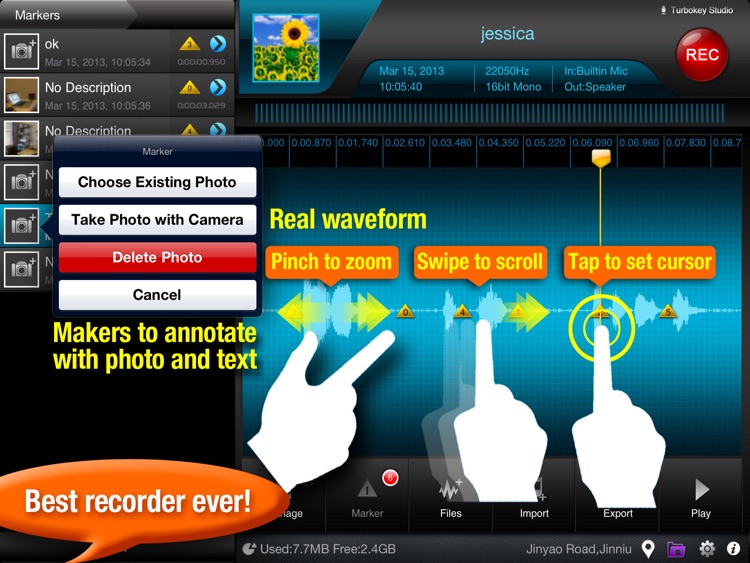 Recorder Plus - voice recorder & audio editor HD