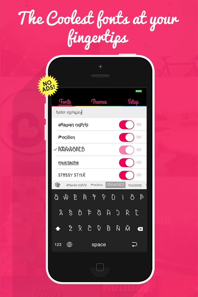 InstaKey - Custom Theme Keyboard and Cool Fonts Keyboard screenshot 2