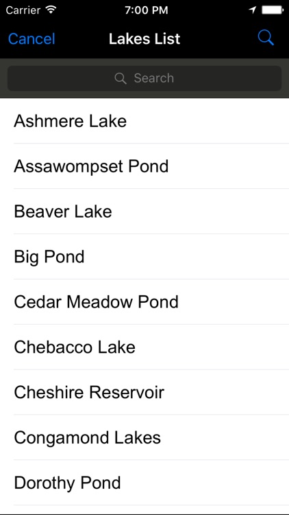 Massachusetts - Fishing Lakes
