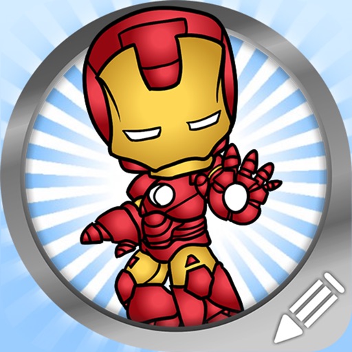 Draw And Paint Chibi Superheroes icon