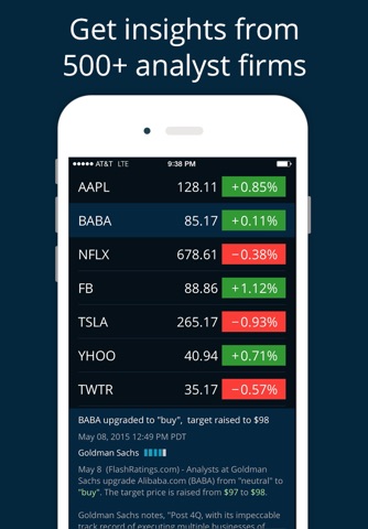 StockFlash - Track your Stocks: All Research, Ratings, Tweets & News screenshot 2
